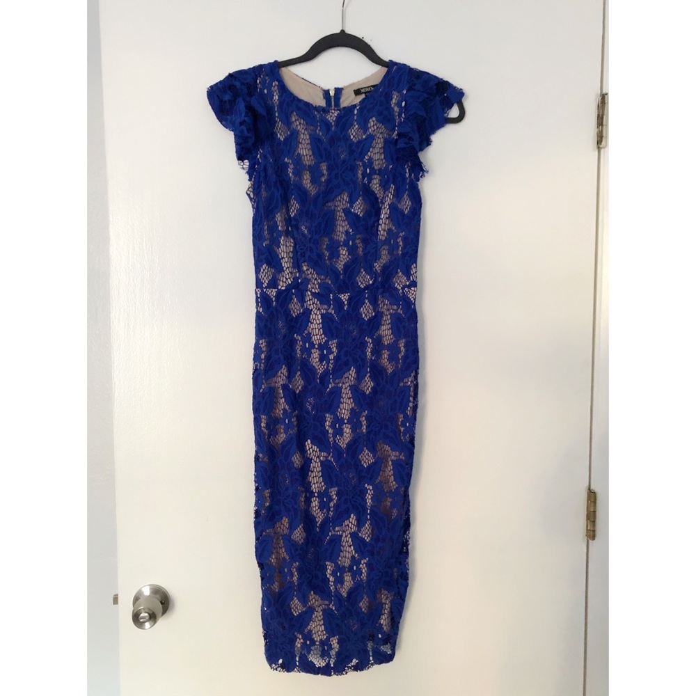 Blue lace dress